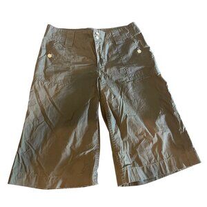 Lauren Ralph Lauren Womens green summer Capri Pants  Buttoned Pockets Size 8